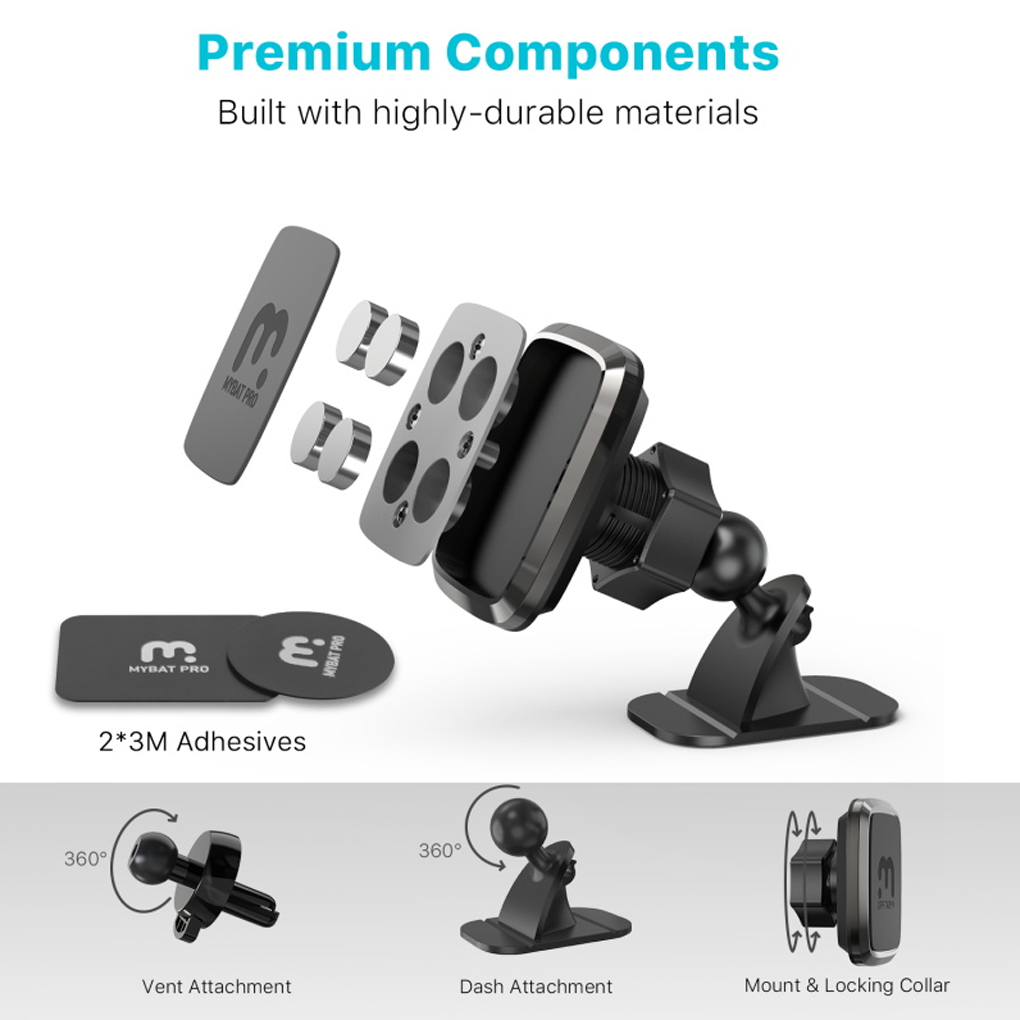 3-in-1 Magnetic Phone Car Mount