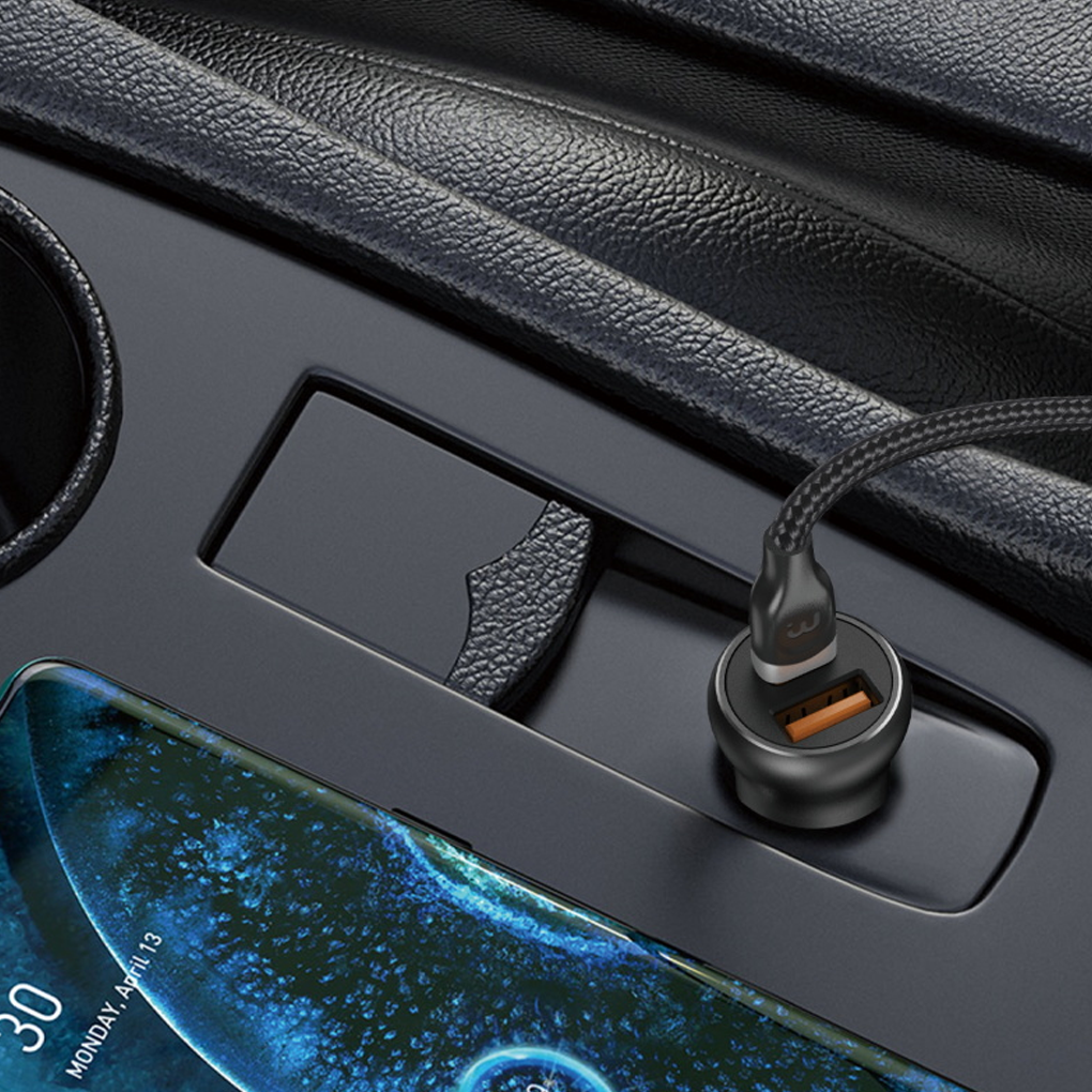 Dual Port USB-A and USB-C Fast Charging Car Charger